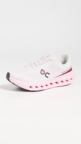 On Women's Cloudsurfer Next Sneakers, Peony/Ivory, 8.5 Medium US