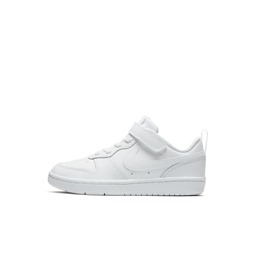 Nike Boy's Court Borough Low 2 (Little Kid) White/White/White 3 Little Kid M