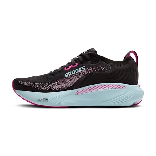 Brooks Women’s Adrenaline GTS 25 Supportive Running & Walking Shoe - Black/Cyber Pink/Iced Aqua - 8 Medium
