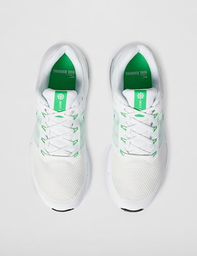 Nike Men's Run Swift 3 Road Running Shoes, Summit White/Green Shock-Barely Green, 8