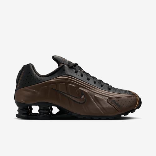 Nike Shox R4 Shoes (AR3565-007, Off Noir/Ironstone/Dark Smoke Grey) Size 6