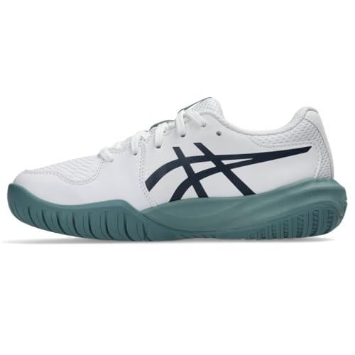 ASICS Kid's Gel-Resolution X GS Tennis Shoes, 6, White/Midnight