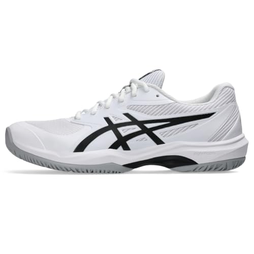 ASICS Men's Game FlyteFoam Tennis Shoes, 10.5, White/Black