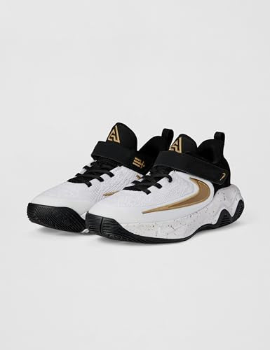Nike Little Kid's Giannis Immortality 4 Basketball Shoe, Black/Metallic Gold-White, 13C