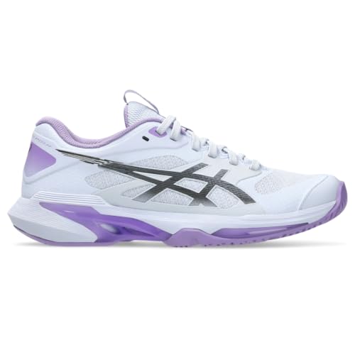 ASICS Women's Solution Speed FF 4 Night Energy Tennis Shoes, Blue Fade/Gunmetal, 9