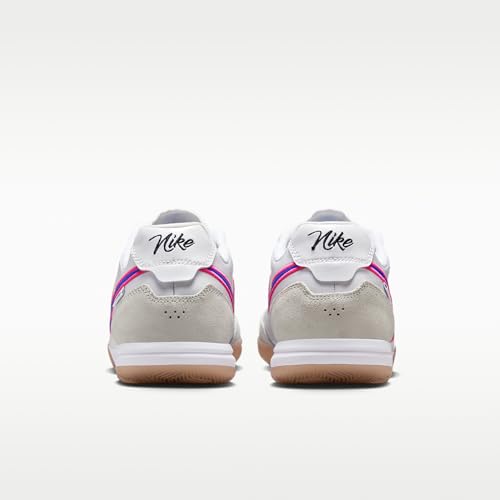 Nike Tiempo Streetgato Indoor/Court Low-Top Soccer Shoes (White/Pink Blast/Racer Blue) Size 9.5