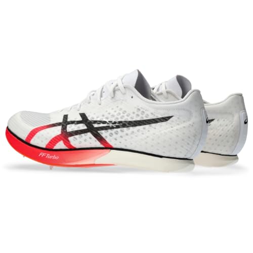 ASICS Unisex METASPEED MD Track & Field Shoe, 13M / 14.5W, White/Black