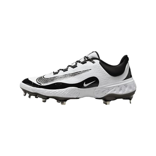 Nike Alpha Huarache Elite 4 Low Baseball Cleats (FD2745-110, White/Black) Size 13