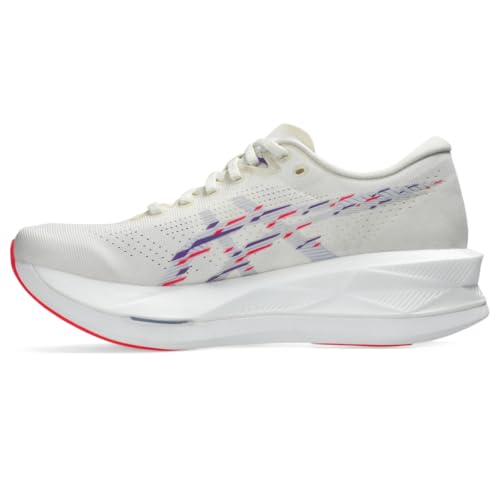 ASICS Women's SONICBLAST Running Shoes, 10, Cream/Blue Fade