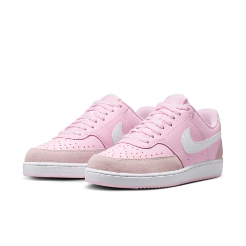 Nike Women's Court Vision Lo Suede, Pink Foam/White, 7.5
