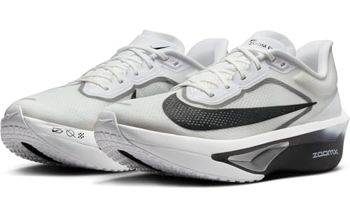 Nike Zoom Fly 6 Men's Road Racing Shoes (White/Smoke Grey/Metallic Silver/Black) Size 9