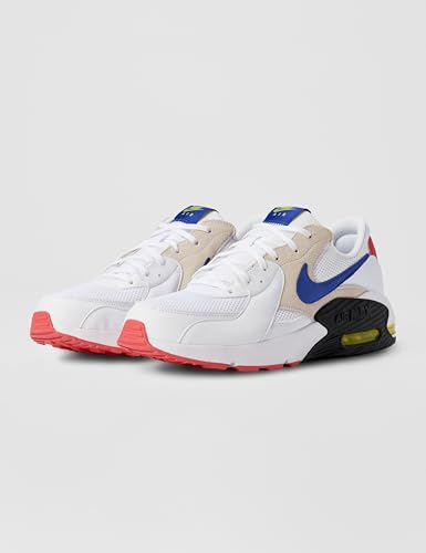 Nike Men's Air Max Excee, White/Hyper Blue-Bright Cactus-Track Red, 11