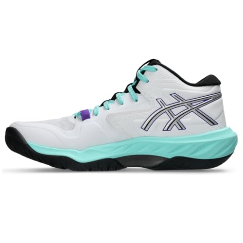 ASICS Women's Sky Elite FF MT 4 Volleyball Shoes, 9.5, White/Radiant Amethyst