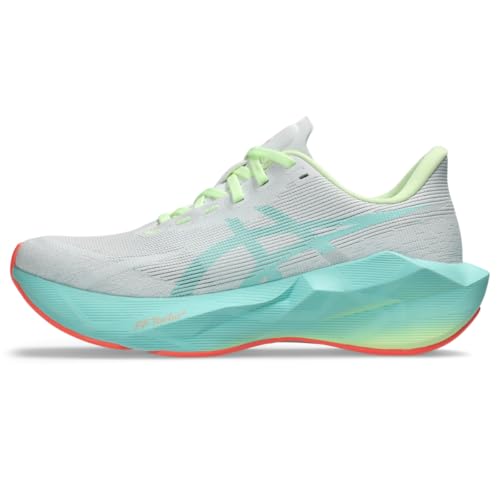 ASICS Women's NOVABLAST 6 Running Shoes, 7.5, White/Illuminate Mint