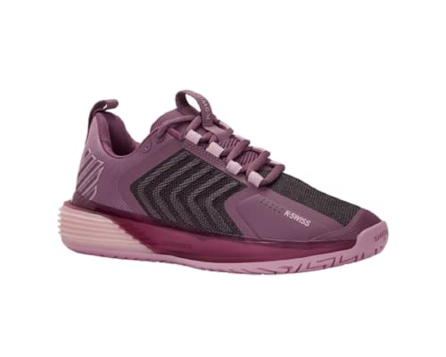 K-Swiss Women's Ultrashot 3 Tennis Shoe, Grape Nectar/Cameo Pink, 7.5 M