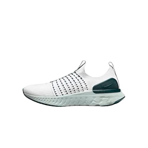 Nike Women's React Phantom Run Fk 2 Shoes, Platinum Tint Dark Teal Green, 8