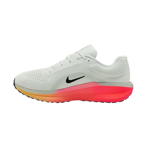 Nike Men's Winflo 11 Road Running Shoes, Summit White/Black-Bright Crimson, 12