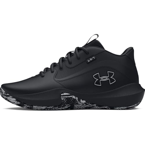 Under Armour Unisex Lockdown 7, (003) Black/Black/Metallic Silver, 12, US
