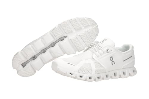 On Men's Cloud 5 Sneakers, All White, 10.5 Medium US