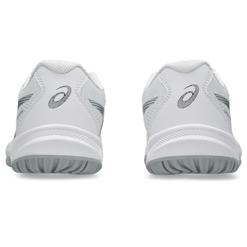ASICS Kid's Upcourt 6 Grade School Volleyball Shoes, 4.5, White/Black