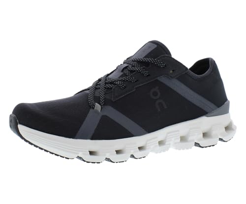 On Women's Cloud X 4 AD Sneakers, Black/Asphalt, 7 Medium US