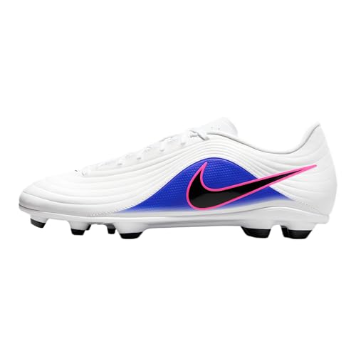 Nike Tiempo Maestro Club Multi-Ground Low-Top Soccer Cleats (White/Racer Blue/Pink Blast/Black) Size 8.5