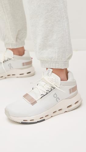 On Women's Cloudnova 2 Sneakers, Ice/Sand, 7.5 Medium US