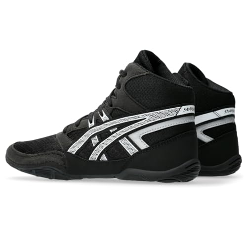 ASICS Kid's Snapdown 4 Grade School Wrestling Shoes, K10, Black/White