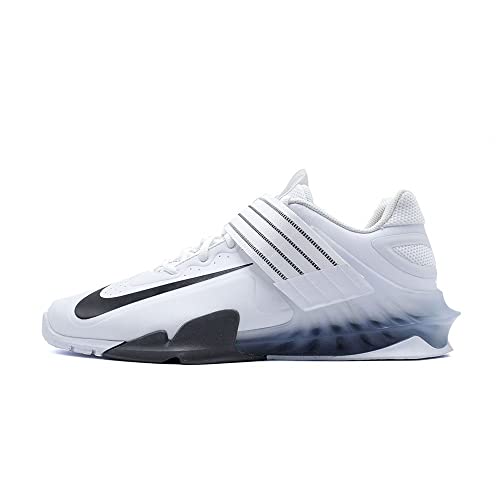 Nike Savaleos Weightlifting Shoes (CV5708-100, White/Iron Grey/Laser Orange/Black) Size 7