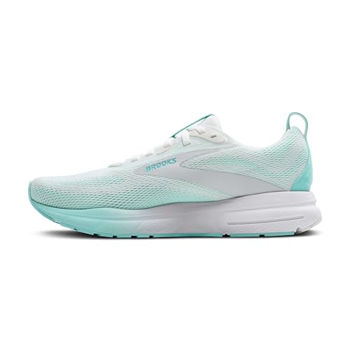 Brooks Women’s Trace 4 Neutral Running Shoe - Bright White/Limpet/Oyster - 9 Medium