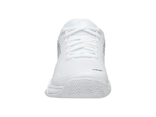 K-Swiss Women's Hypercourt Express 2 Tennis Shoe - Wide Width Pickleball Sneakers White/Black, 8.5 M
