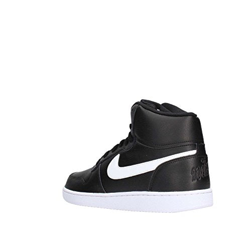 Nike Men's Ebernon Mid Casual Sneakers (11, Black/White)