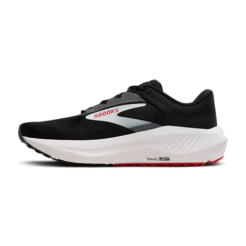 Brooks Men’s Anthem 8 Neutral Running Shoe - Black/White/Red - 13 Medium