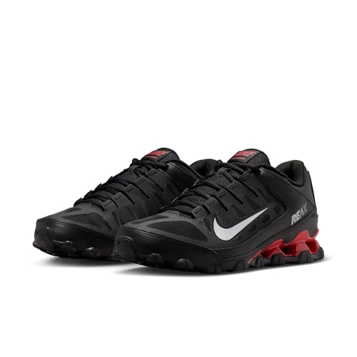 Nike Men's Reax 8 Tr Mesh, Black/Metallic Silver-University Red, 10.5