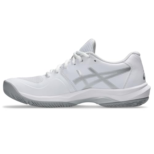 ASICS Women's Game FlyteFoam Tennis Shoes, 5.5, White/Pure Silver