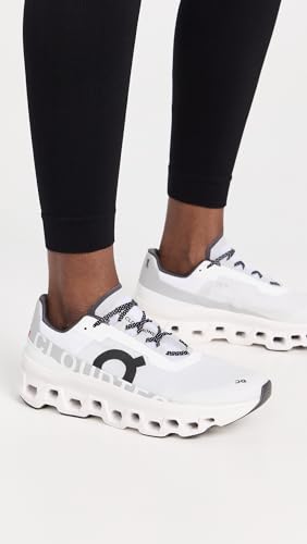 On Women's Cloudmonster Sneakers, All White, 9 Medium US