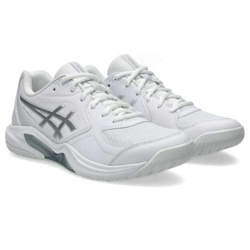 ASICS Women's Gel-Dedicate 9 Tennis Shoes, 7, White/Pure Silver