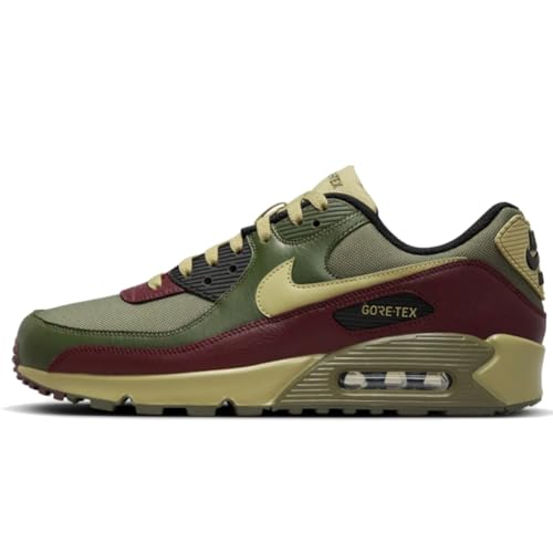 Nike Air Max 90 Gore-TEX Men's Shoes (FD5810-200,Medium Olive/Cargo Khaki/Burgundy) Size 3.5