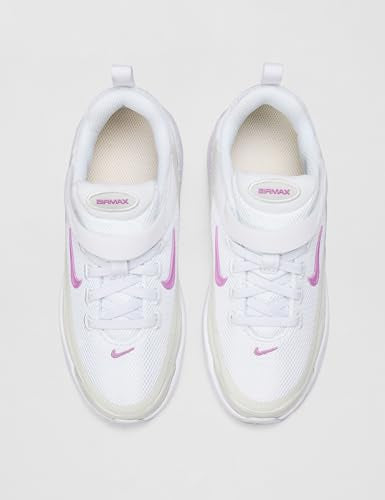 Nike Little Kid's Air Max Bia Lifestyle Shoes, White/Light Magenta-Spruce Aura, 1Y