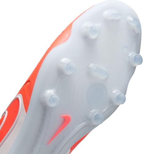 Nike Tiempo Legend 10 Elite Firm-Ground Low-Top Soccer Cleats (DV4328-800, Hot Lava/White) Size 11