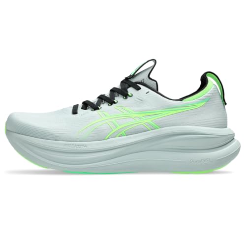 ASICS Men's Gel-Nimbus 28 Running Shoes, 13, Cold Moss/Illuminate Green