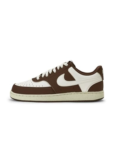 Nike Women's Court Vision Low Nubuck Shoes, Sail/Sail-Cacao Wow-Coconut Milk, 8.5