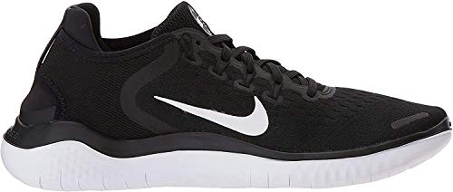 Nike Women's Free RN 2018 Black/White Running Shoe 6 Women US