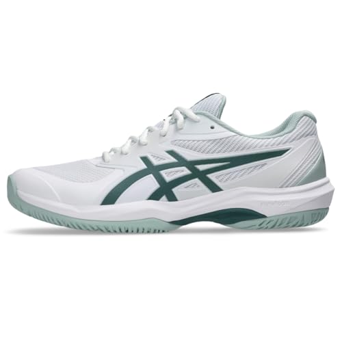 ASICS Men's Game FlyteFoam Tennis Shoes, 9, White/Dark Neptune