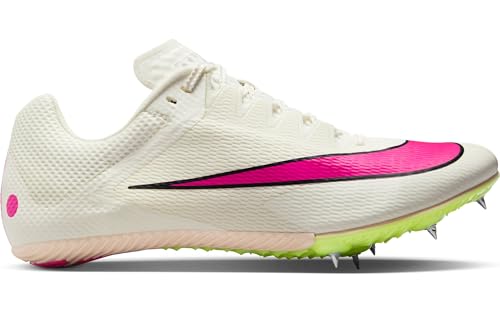 Nike Rival Sprint Track & Field Sprinting Spikes (DC8753-101, Sail/Light Lemon Twist/Guava Ice/Fierce Pink) Size 9