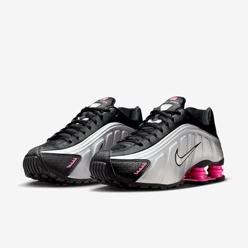 Nike Shox R4 Women's Shoes (Black/Pinksicle/Metallic Silver) Size 6.5