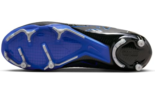 Nike Phantom Gx Academy Df Fg/Mg, Men's Sneaker, Black Chrome Hyper Royal, 10.5 US