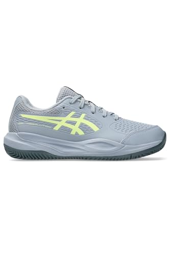ASICS Boys' Gel-Resolution X GS Clay Trainers, Grey Blue Pistachio, 4