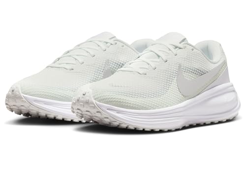 Nike Women's Revolution 8 Road Running Shoes, Off White/Metallic Silver-Barely Green, 9