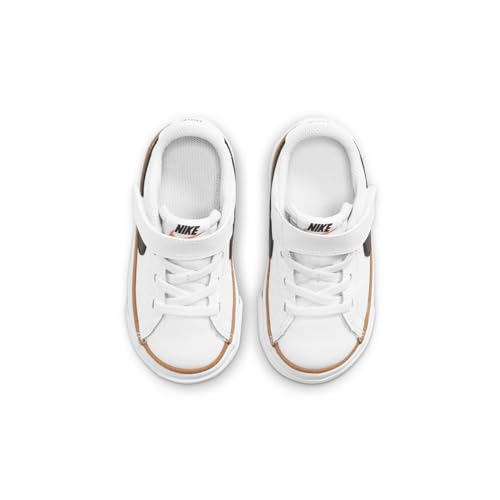 Nike Unisex Kids Court Legacy, White/Black/Desert Ochre/Gum Light Brown, 4C